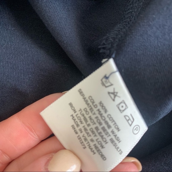 NWT Anthropologie Saturdays origami T-shirt top XSmall blue short sleeves tee - Picture 7 of 7